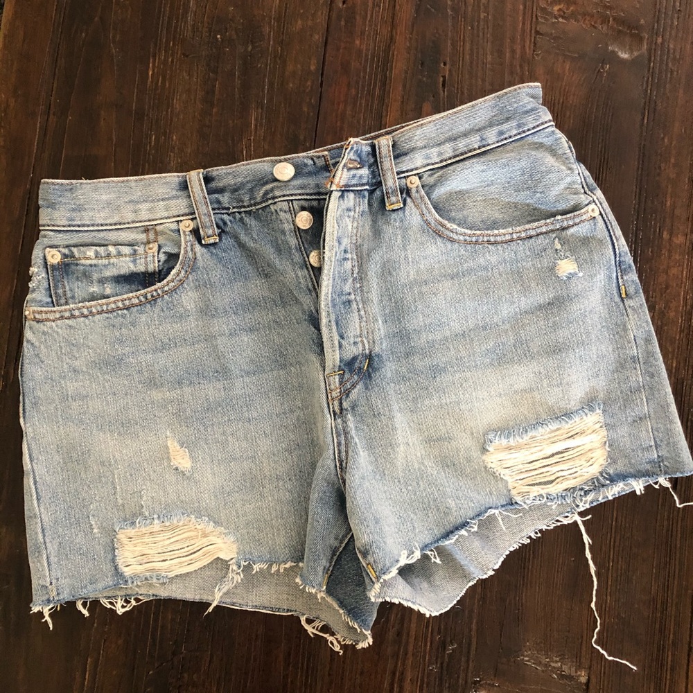 Distressed Jean Shorts